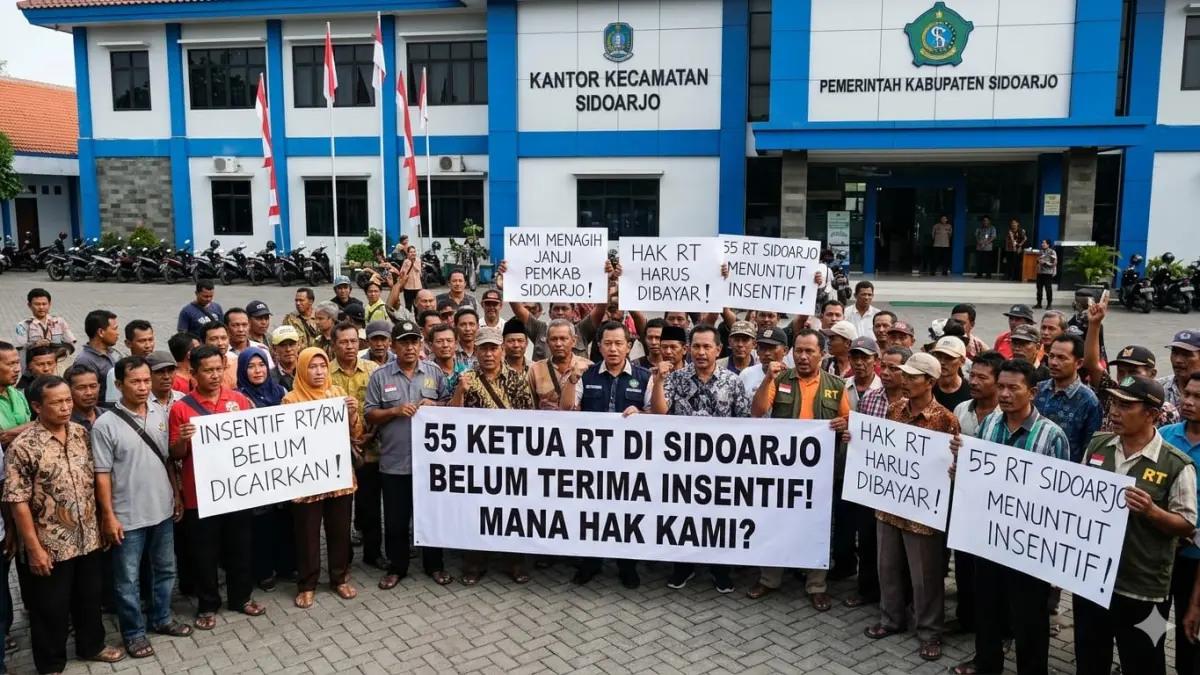 Ilustrasi 55 RT belum terima intensif. (AI/RADAR SIDOARJO) 