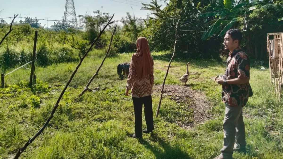 DIMANFAATKAN: Lahan eks Tanah Kas Desa (TKD) di Kelurahan Bebekan, Kecamatan Taman, yang selama bertahun-tahun terbengkalai.