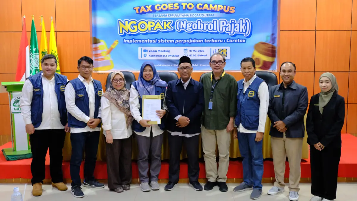 BERMANFAAT: Kegiatan Tax Goes to Campus yang digelar di Universitas Nahdlatul Ulama Sidoarjo (UNUSIDA) yang digelar Kantor Pelayanan Pajak Pratama Sidoarjo Utara.
