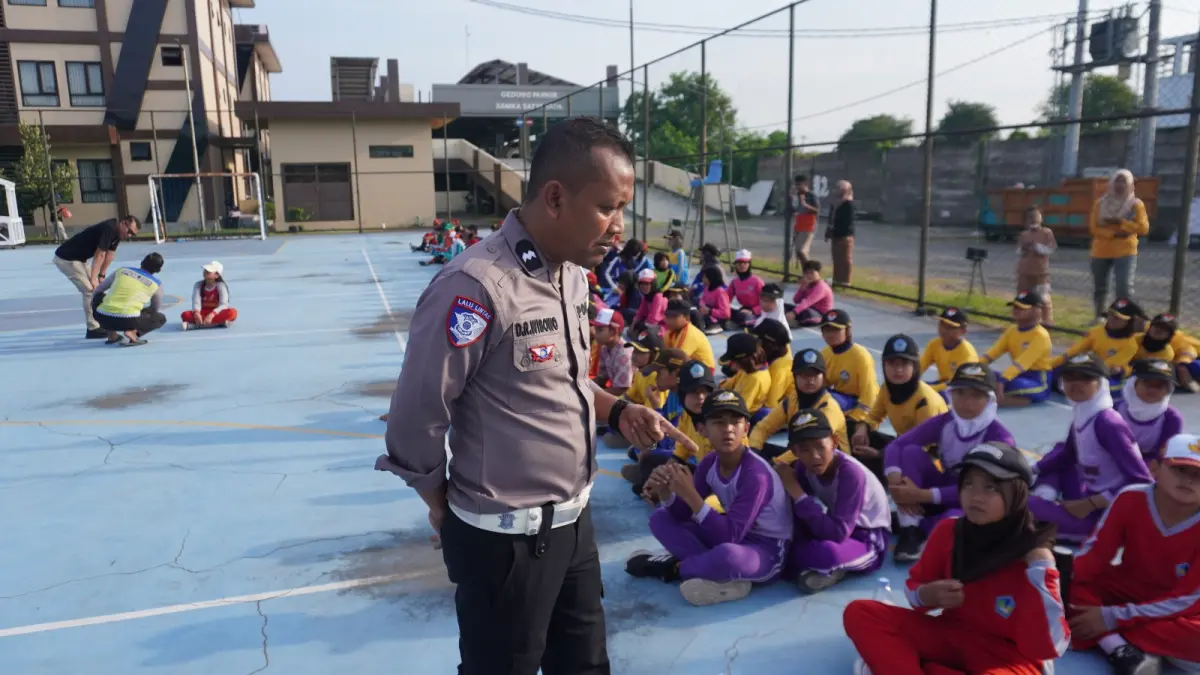 SEMANGAT: Satuan Lalu Lintas Polresta Sidoarjo terus mematangkan persiapan tim Polisi Cilik (Pocil).&nbsp;