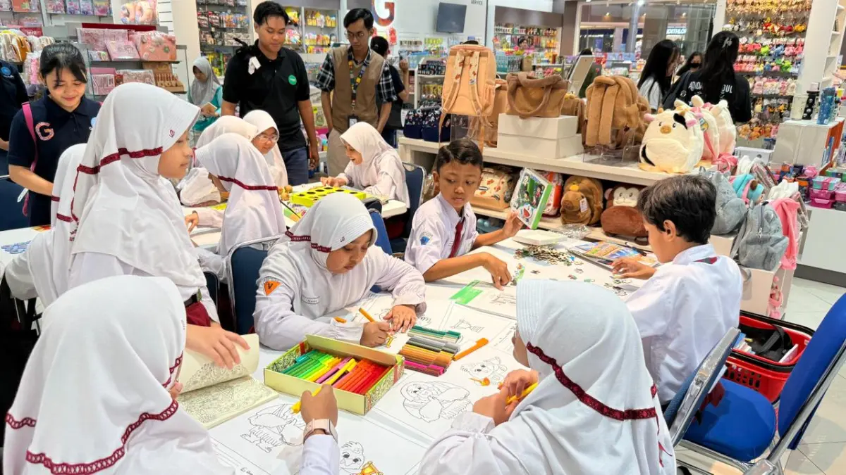 BELAJAR: SD Al Muslim menggelar berbagai kegiatan literasi sebagai bentuk komitmen sekolah dalam menumbuhkan budaya membaca dan menulis sejak dini.