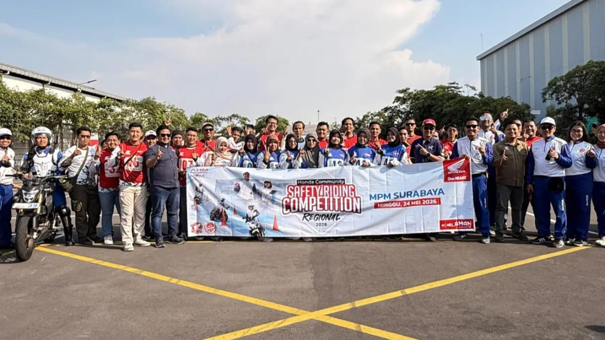 KOMPAK::PT Mitra Pinasthika Mulia (MPM Honda Jatim), distributor sepeda motor Honda wilayah Jatim & NTT, menggelar Kompetisi Regional Instruktur Safety Riding Advisor Community 2026 di MPM Safety Riding Center, Sedati, Sidoarjo pada 24 Mei 2026.