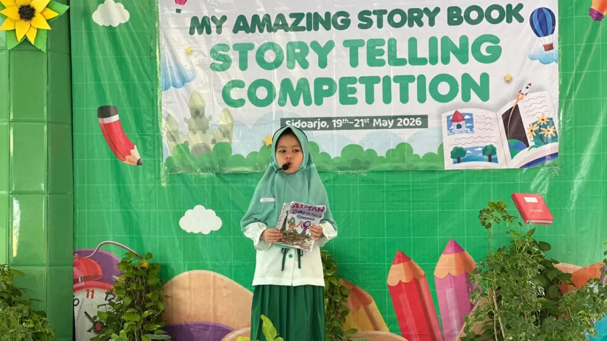 PERCAYA DIRI: KB-TK Al Muslim kembali menghadirkan kegiatan pembelajaran kreatif dan bermakna melalui proyek literasi bertajuk My Amazing Story Book.