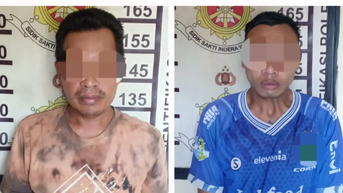 MODUS: Dua pelaku dibekuk polisi.