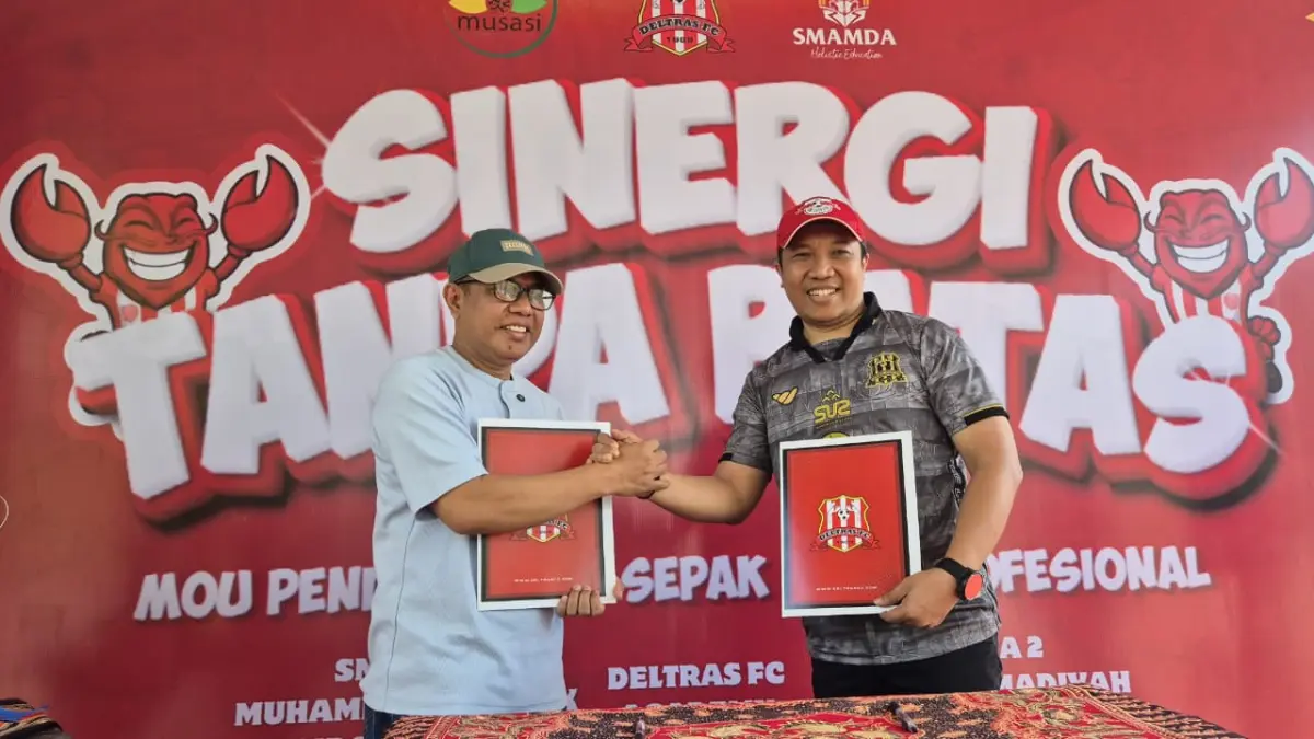BERPRESTASI: Deltras Academy Sidoarjo jalin MoU dengan SMAMDA.