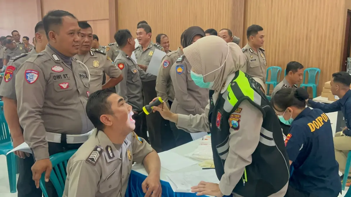 DICEK: Polresta Sidoarjo menggelar pemeriksaan kesehatan gratis bagi anggota Polri dan Aparatur Sipil Negara (ASN).