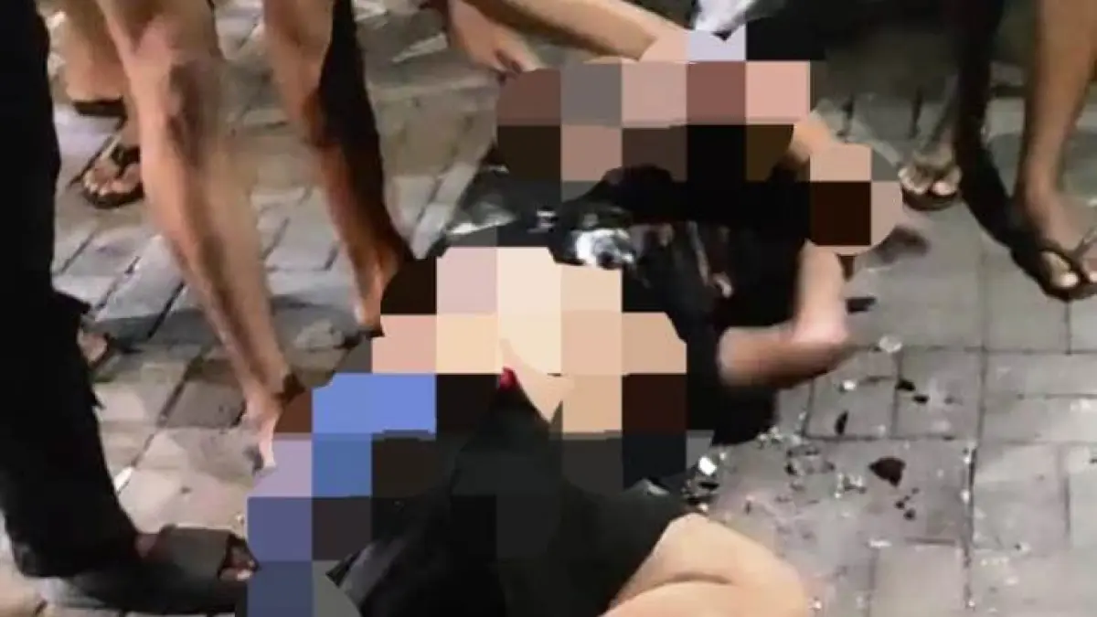 DIHAJAR: Kondisi salah satu pelaku yang berhasil ditangkap.