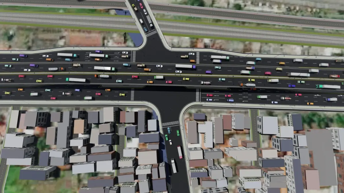 PERSIAPAN: Desain Gambar rencana pembangunan Flyover Gedangan.&nbsp;