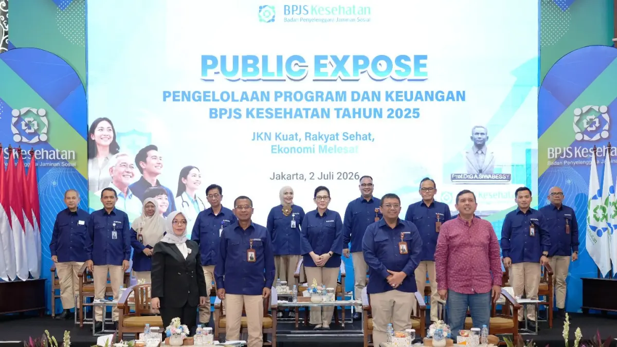 BERMANFAAT: Public Expose Laporan Pengelolaan Program dan Laporan Keuangan BPJS Kesehatan Tahun 2025 di Jakarta, Kamis (2/7).
