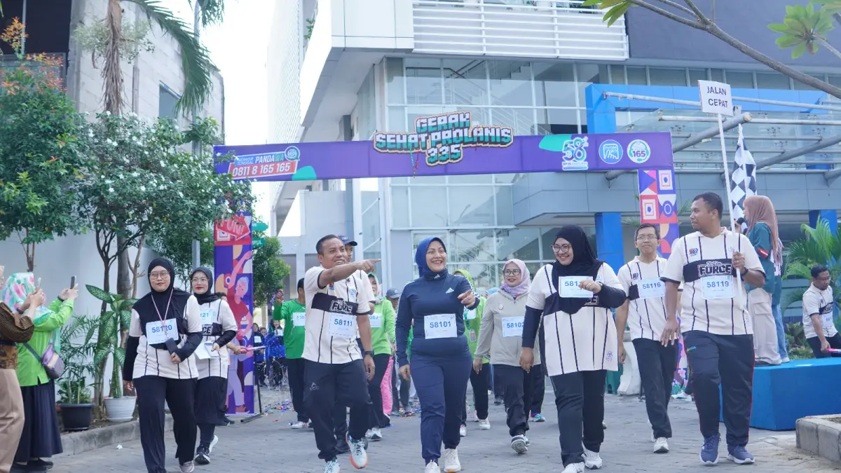 LANCAR: Peringati HUT ke-58, BPJS Kesehatan Sidoarjo sukses gelar erak sehat Prolanis.