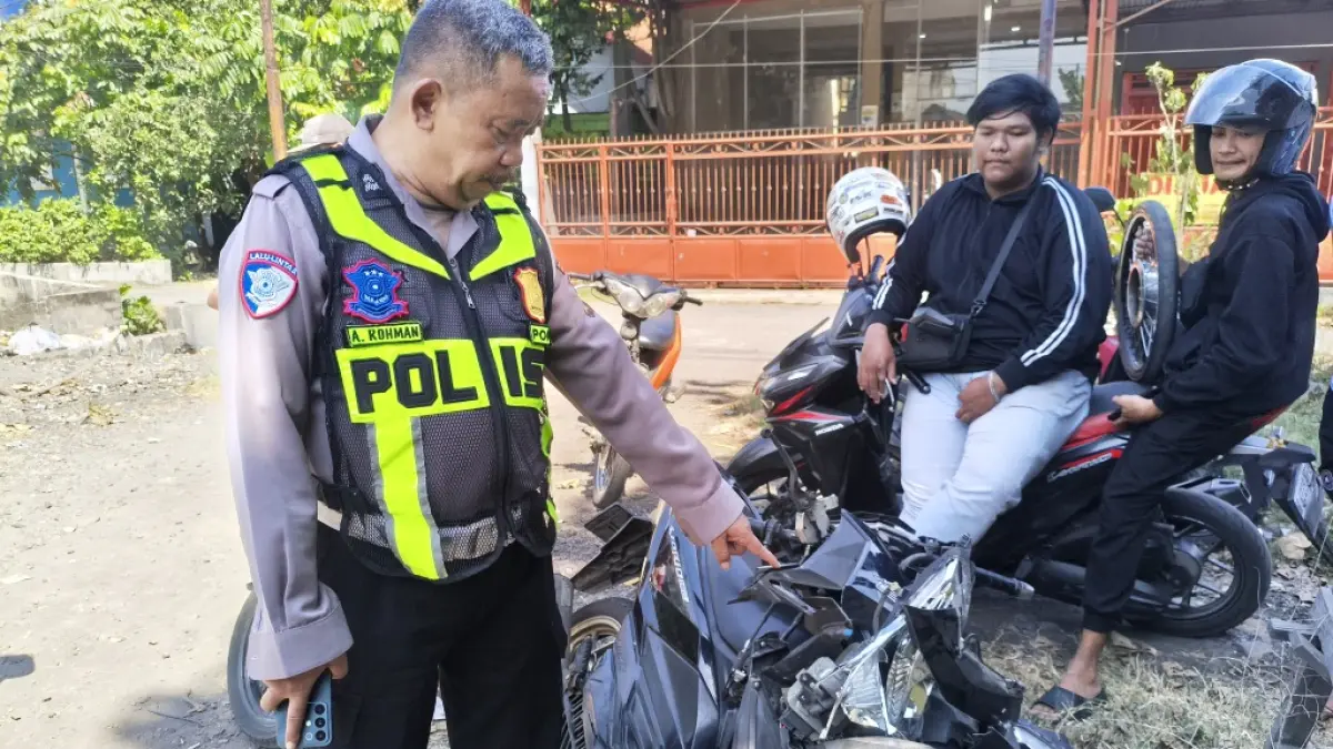 RINGSEK: Kondisi motor korban rusak parah.