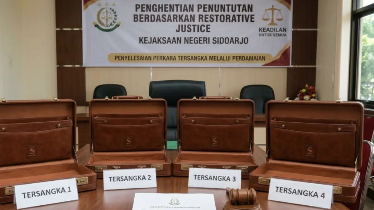 HUMANIS: Kejari Sidoarjo kembali mengedepankan pendekatan keadilan restoratif (restorative justice) dalam penanganan perkara pidana.