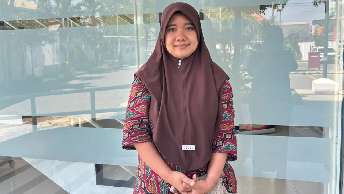 BERSYUKUR: Dwi hadapi persalinan anak ketiga menggunakan JKN.
