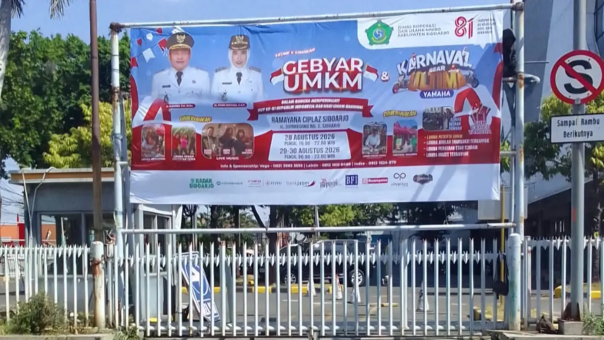 BANYAK HIBURAN: Lokasi Gebyar UMKM dan Karnaval Gear Ultima di Ramayana Ciplaz Sidoarjo.(IST/RADAR SIDOARJO)