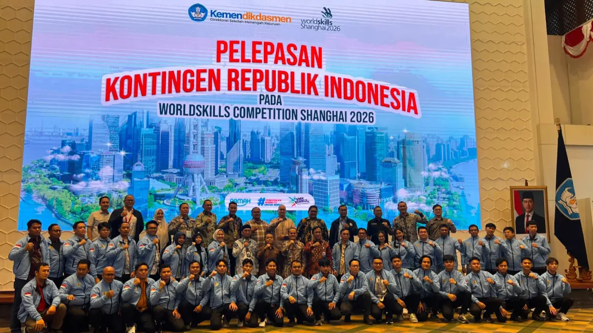 PRESTASI: Kontingen Indonesia Untuk Worldskills Shanghai 2026. (ANAS/RADAR SIDOARJO)