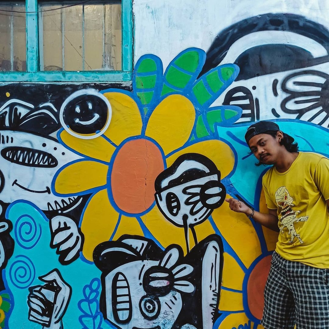 SENI: Sejumlah karya grafiti Masjo kreatif dan inovatif.