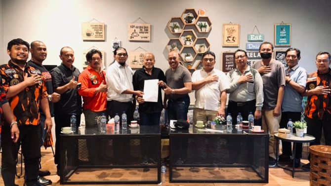 KOMPAK: Tujuh OKP Sidoarjo mengambil sikap resmi mendukung pernyataan Bupati Sidoarjo Ahmad Muhdlor.