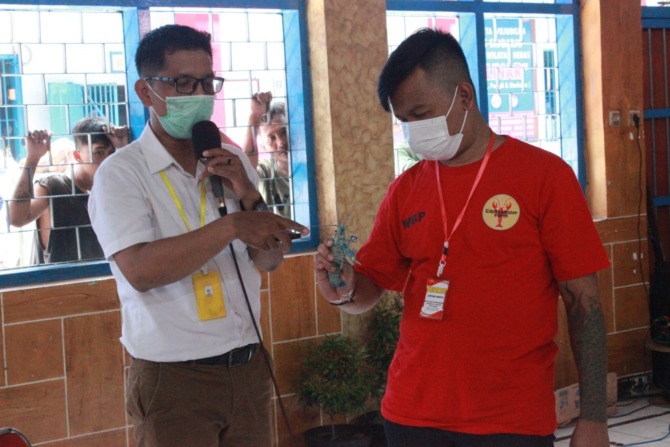 TAMBAH ILMU: WBP Lapas Sidoarjo belajar budi daya lobster.