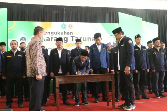 SAH: Kepengurusan Karang Taruna Kabupaten Sidoarjo periode 2022-2027 resmi dikukuhkan Bupati Sidoarjo Ahmad Muhdlor, Minggu (14/5).