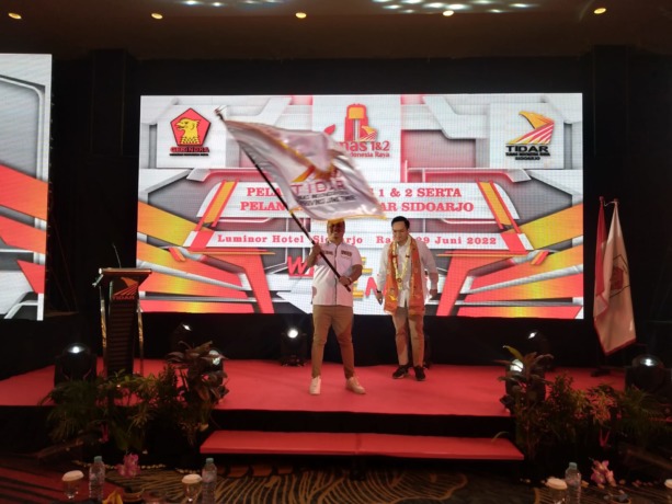 SEMANGAT: PC Tunas Indonesia Raya (Tidar) Sidoarjo menggelar Pelatihan Tunas 1 dan 2 sekaligus Pelantikan Pengurus Cabang Tidar Sidoarjo, Rabu (29/6).