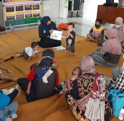 UPAYA: Edukasi pemberian makan bayi dan anak yang digelar Puskesmas Sidoarjo.
