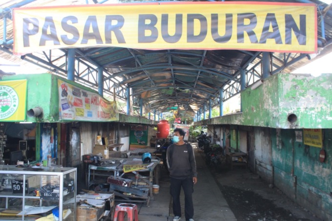 RUSAK: Kondisi Pasar Buduran di Kecamatan Buduran. (HENDRIK MUCHLISON/RADAR SIDOARJO)