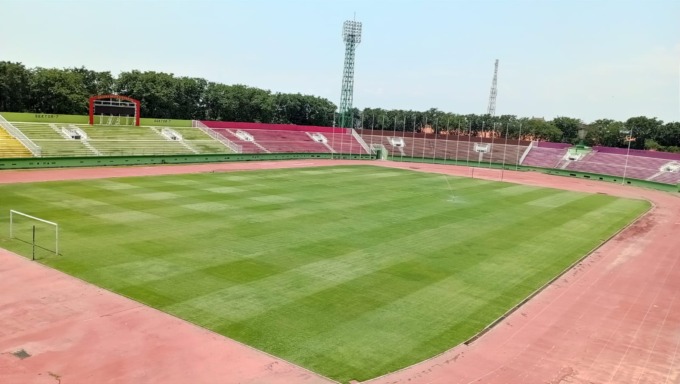 MENGHIJAU: Staion Gelora Delta Sidoarjo siap digunakan usai perbaikan selesai seluruhnya. (IS)