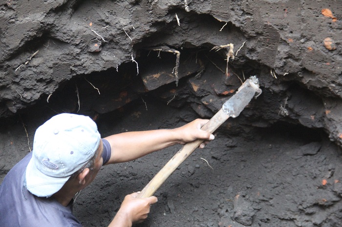 Lokasi penemuan bata kuno di Desa Mayangan, Kecamatan Jogoroto, Jombang