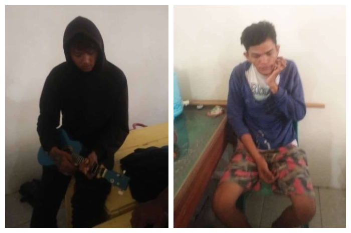 Dua pelaku curanmor yang dibekuk warga Surabayan, Desa Tengaran, Kecamatan Peterongan Jombang