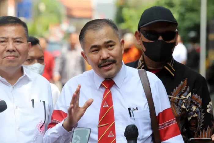 Kamarudin SImanjuntak, oengacara Brigadir J yang kini ditetapkan sebagai tersangka dalam kasus pencemaran nama baik