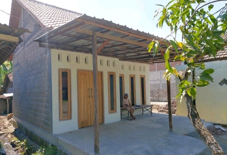 Salah satu rumah tak layak huni (RTLH) di Kabupaten Jombang yang kini lebih baik kondisinya setelah mendapat bantuan stimulan dari Dinas Perkim Jombang