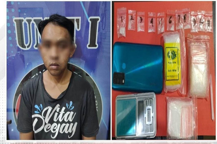 Tersangka dan barangbukti yang berhasil diamankan petugas