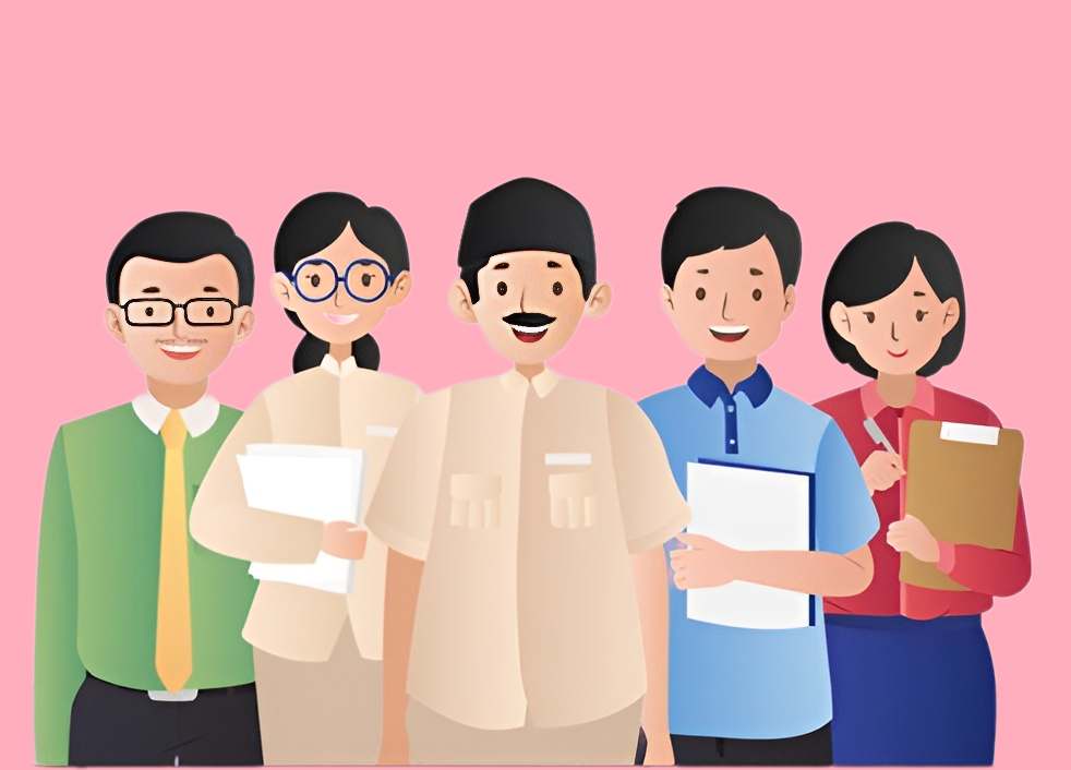 Ilustrasi guru dan tenaga kependidikan