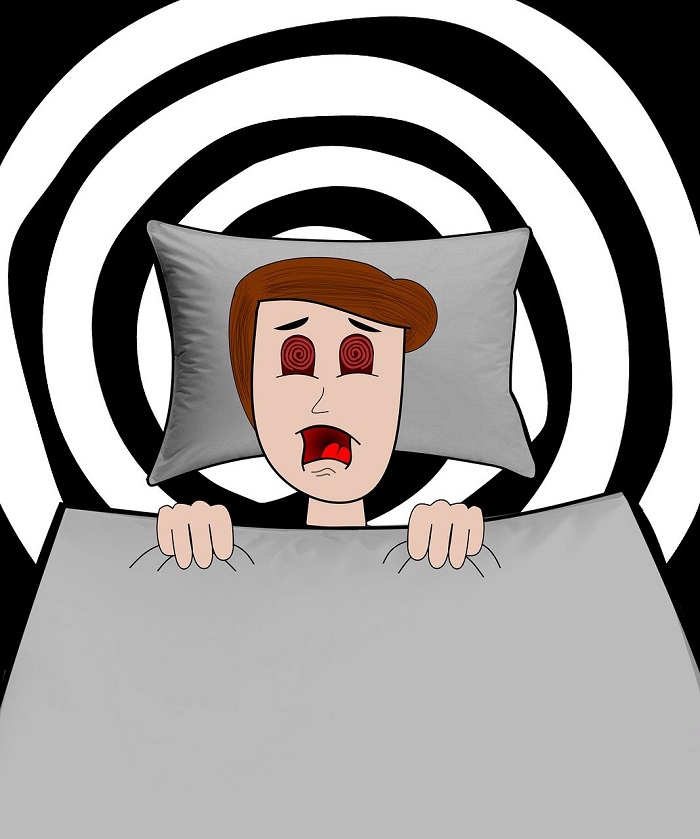 Ilustrasi fenomena ketindihan atau sleep paralysis