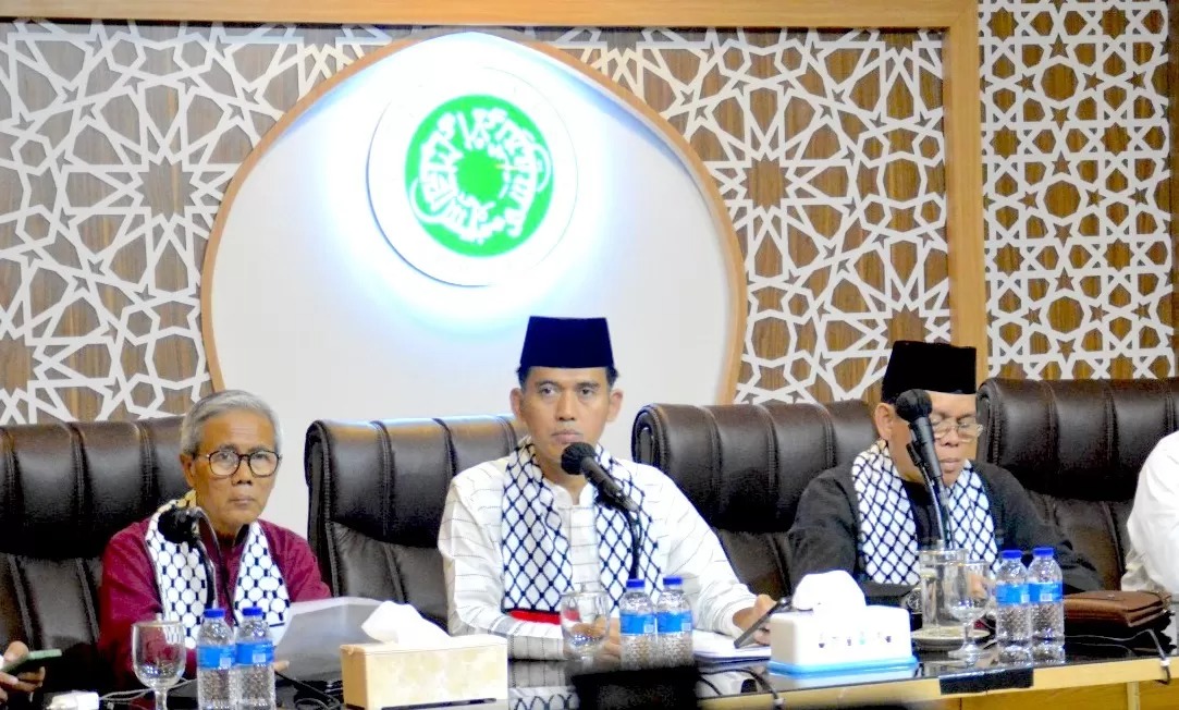 Ketua MUI bidang Fatwa menyampaikan Fatwa Hukum Terhadap Perjuangan Palestina, Jumat (10/11).
