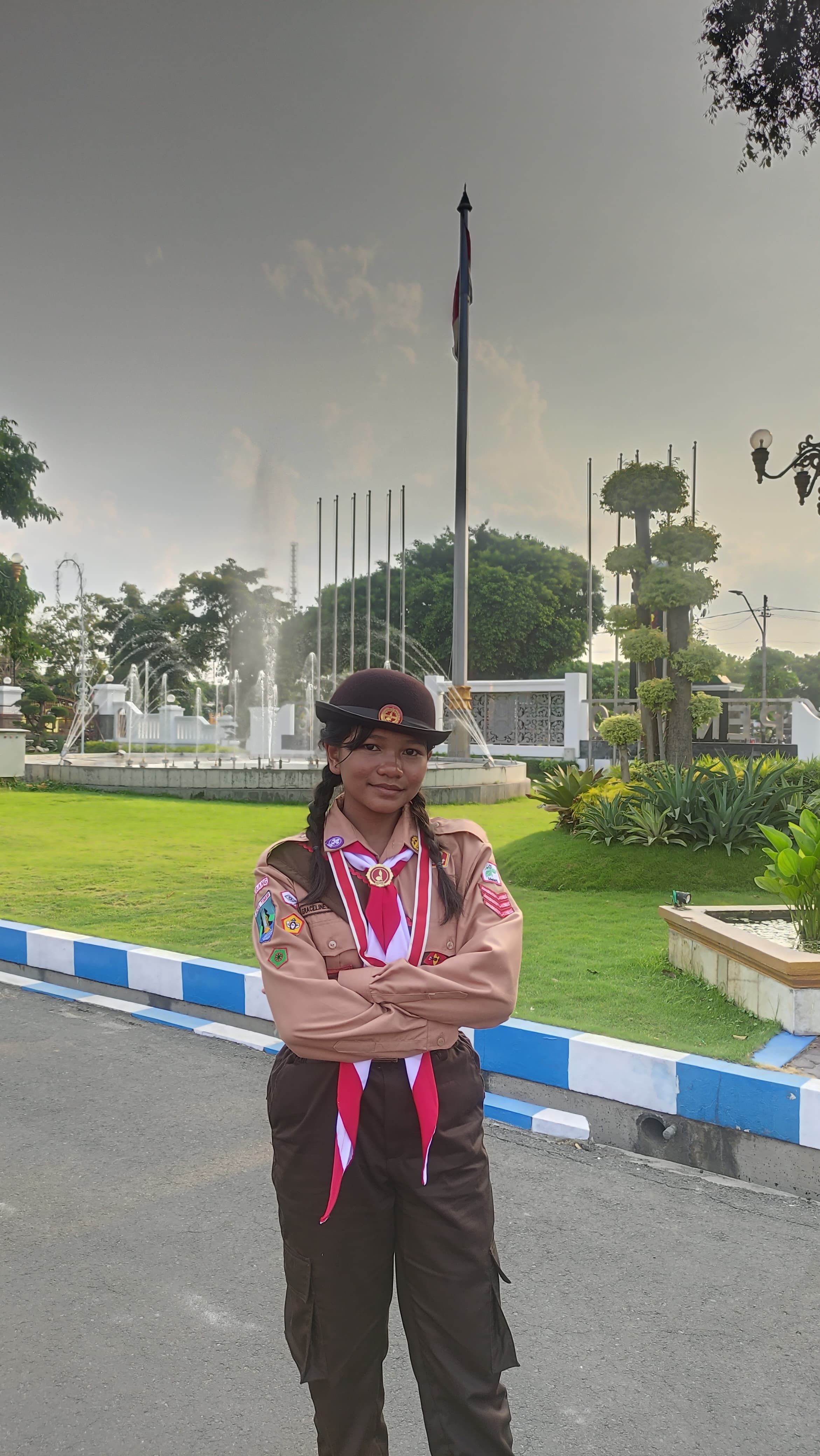 Graceline Apriyanto, Salah satu siswi anggota pramuka SMPN 4 Jombang