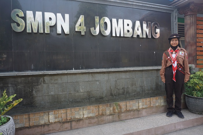 Setya Nur Hati, siswi kelas 8A SMPN 4 Jombang terpilih mewakili Kabupaten Jombang di LT 4 Jawa Timur 2022