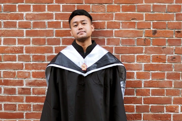 Pandu usai menjalani wisuda S2 di National Cheng Kung University Taiwan