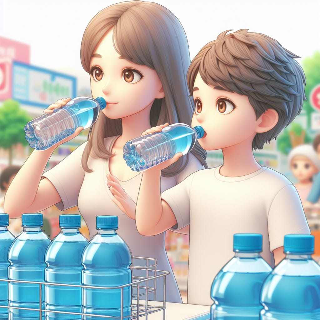 Ilustrasi anak muda meminum air putih. Jangan salah, air putih yang cukup sangat diperlukan tubuh lho.