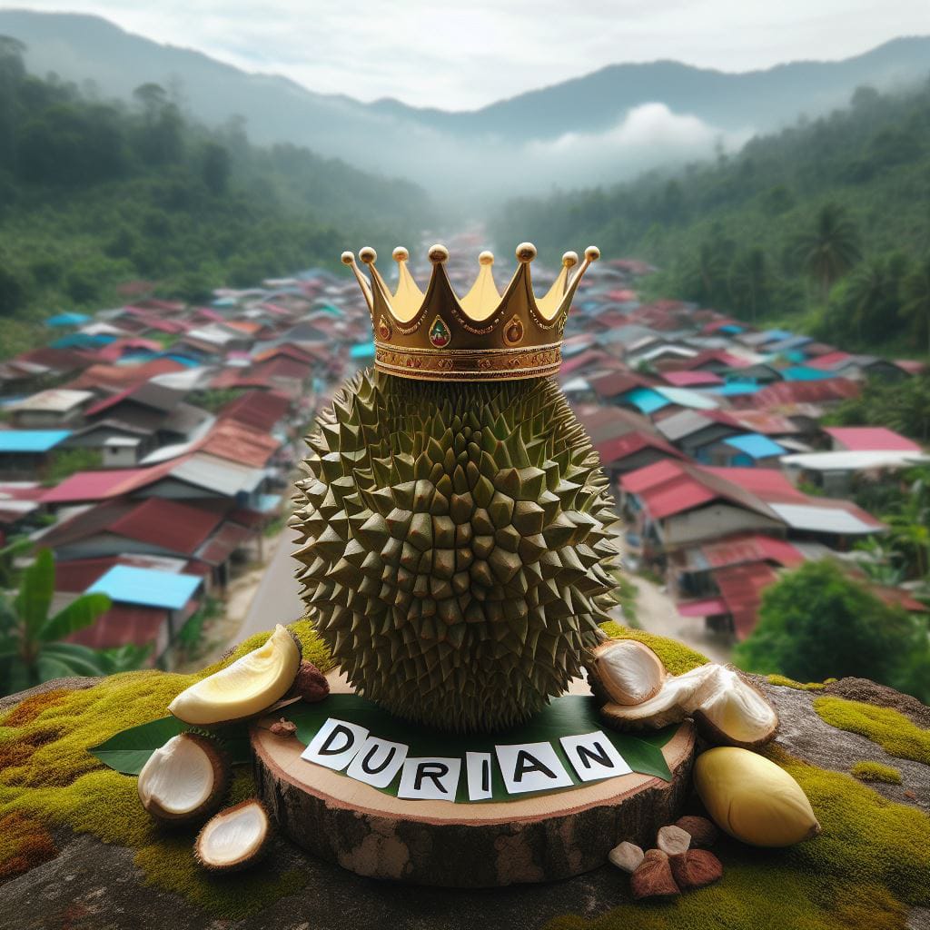 Ilustrasi King of Fruits, sebutan bagi buah durian yang menjadi salah satu buah favorit banyak orang