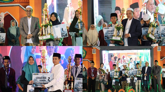 Para pemenang NCC di SMA DU 1 Jombang saat prosesi penyerahan hadiah
