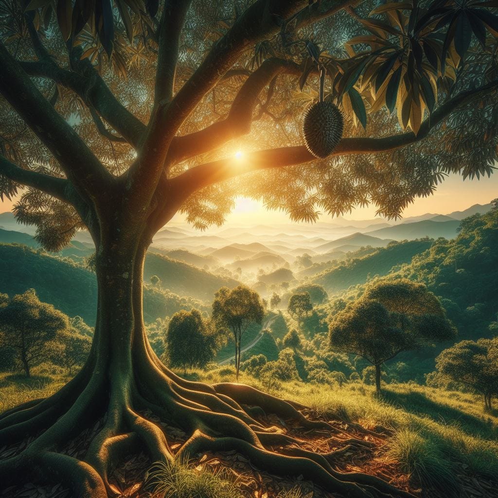 Ilustrasi pohon durian