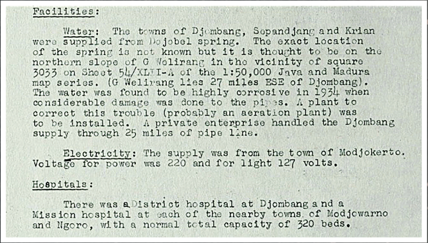 dokumen Special Report No. 71 Soerabaja Area East Java, yang dibuat oleh Allied Geographical Section Southwest Pacific Area (SWPA) tertanggal 17 Agustus 1945.