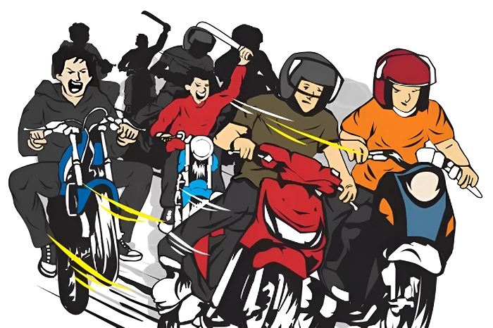 Ilustrasi gangster. 3 anggota  gangster asal Nganjuk dibekuk polisi usai mengeroyok pemuda Jombang.