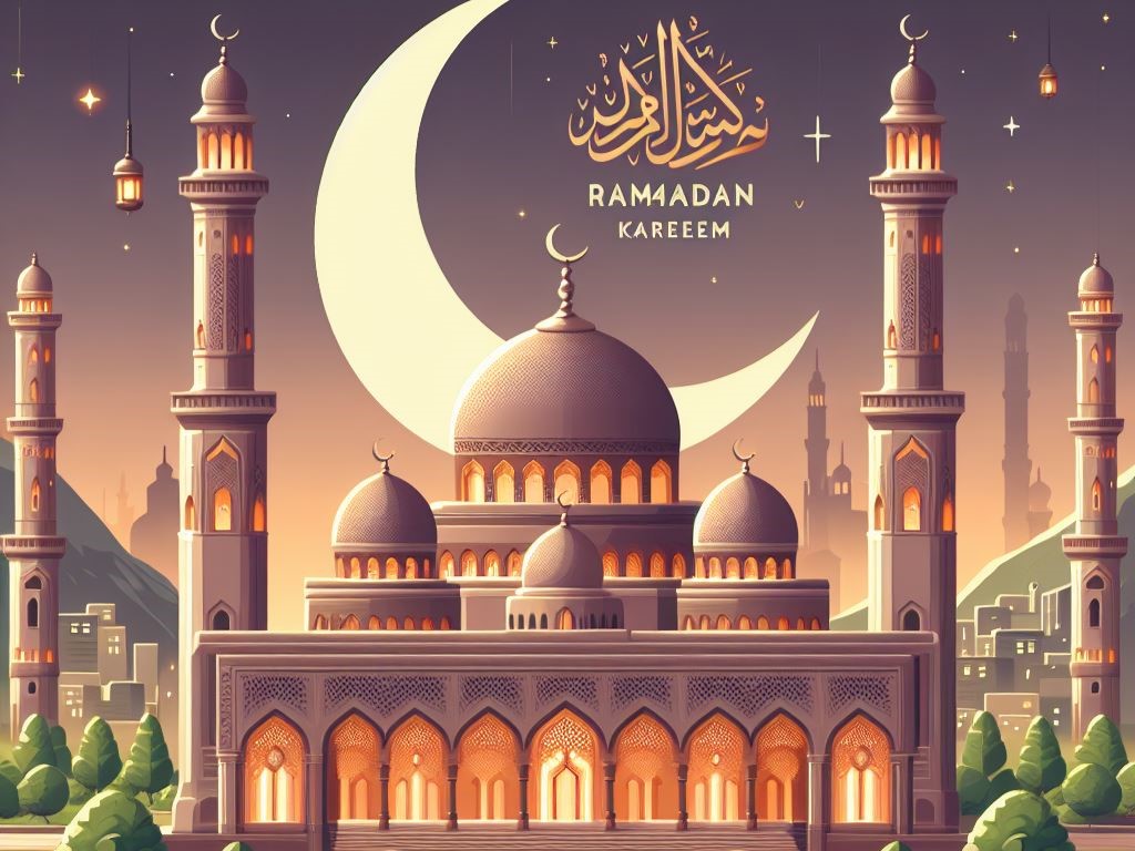 Ilustrasi bulan ramadan