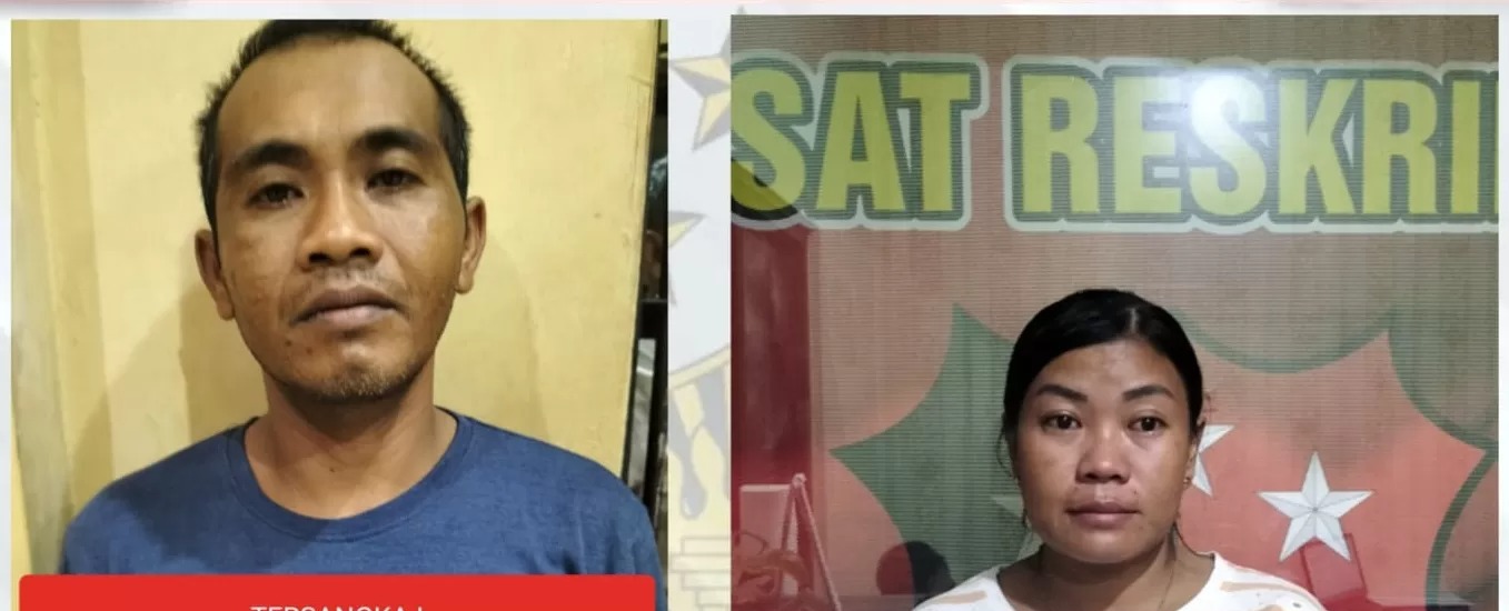 Pasutri asal Jombang yang dibekuk polisi karena kasus penipuan dan penggelapan di Sragen, Jawa Tengah