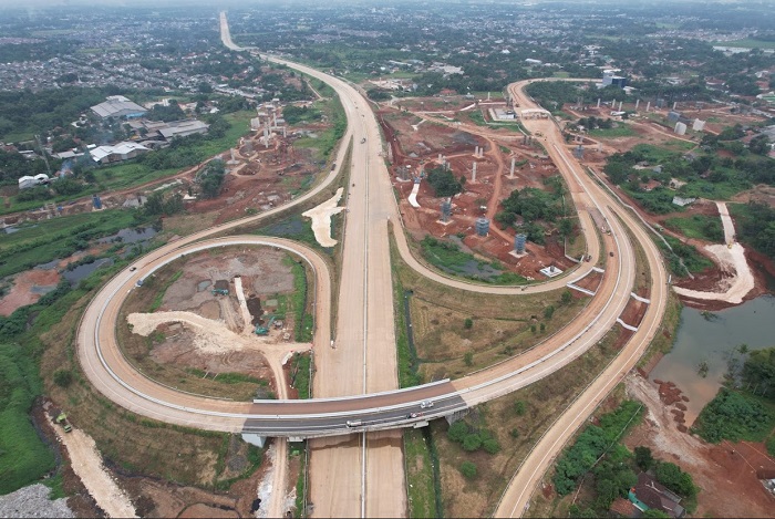 Ilustrasi jalan tol  Jalan Tol Cimanggis - Cibitung Seksi 2B Segmen Simpang Susun Cikeas sampai dengan Cibitung Junction