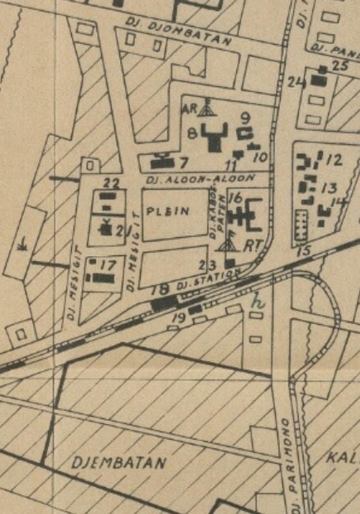 Denah bekas markas BKR di gedung Kejari Jombang  di tahun 1948