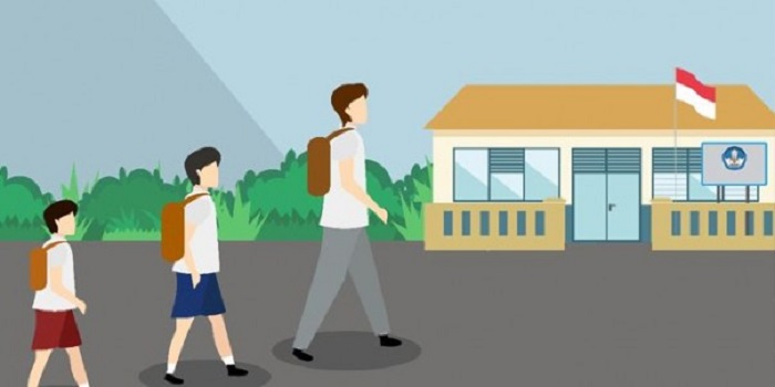 Ilustrasi skondisi sekolah saat siswa libur lebaran