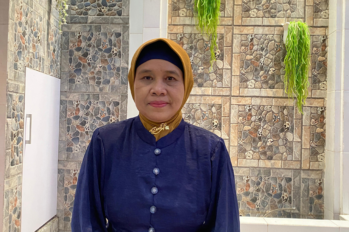 Erna Kusrini, kepala program keahlian teknologi konstruksi dan properti yang membawahi bidang kompetensi keahlian DPIB dan TKP SMKN 3 Jombang